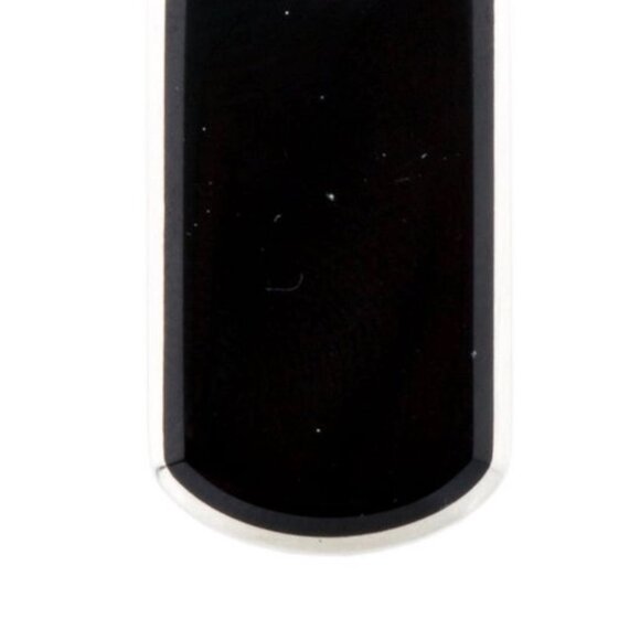 DAVID YURMAN STERLING SILVER 925 ONYX CHEVRON DOGTAG - Picture 3 of 6